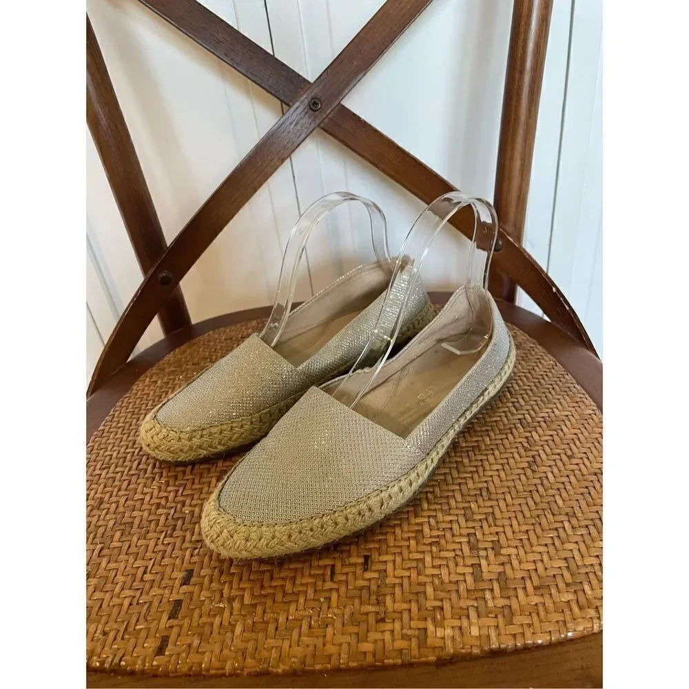 Aerosoles espadrille shimmer flats size 6